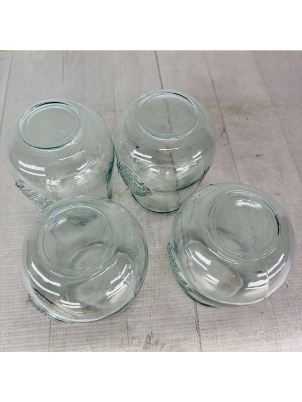 San Miguel Authentic 100% Recycled Glass Stemless 24oz Wine Water Glasses Set 4 - Picture 8 of 16